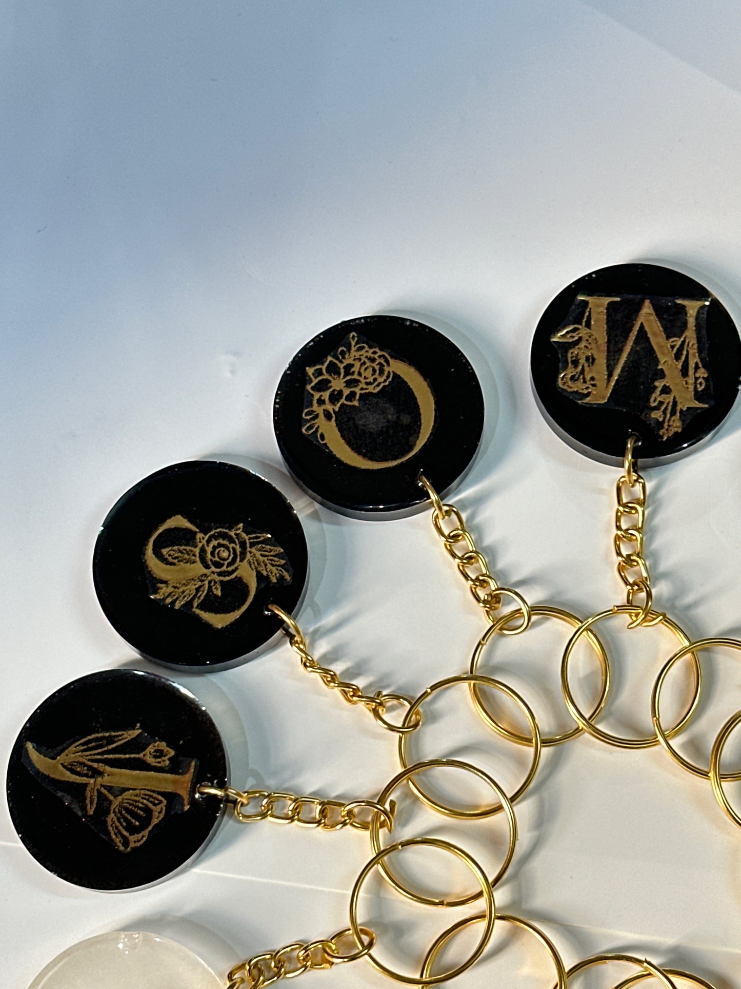 Custom Initial Resin Keychain