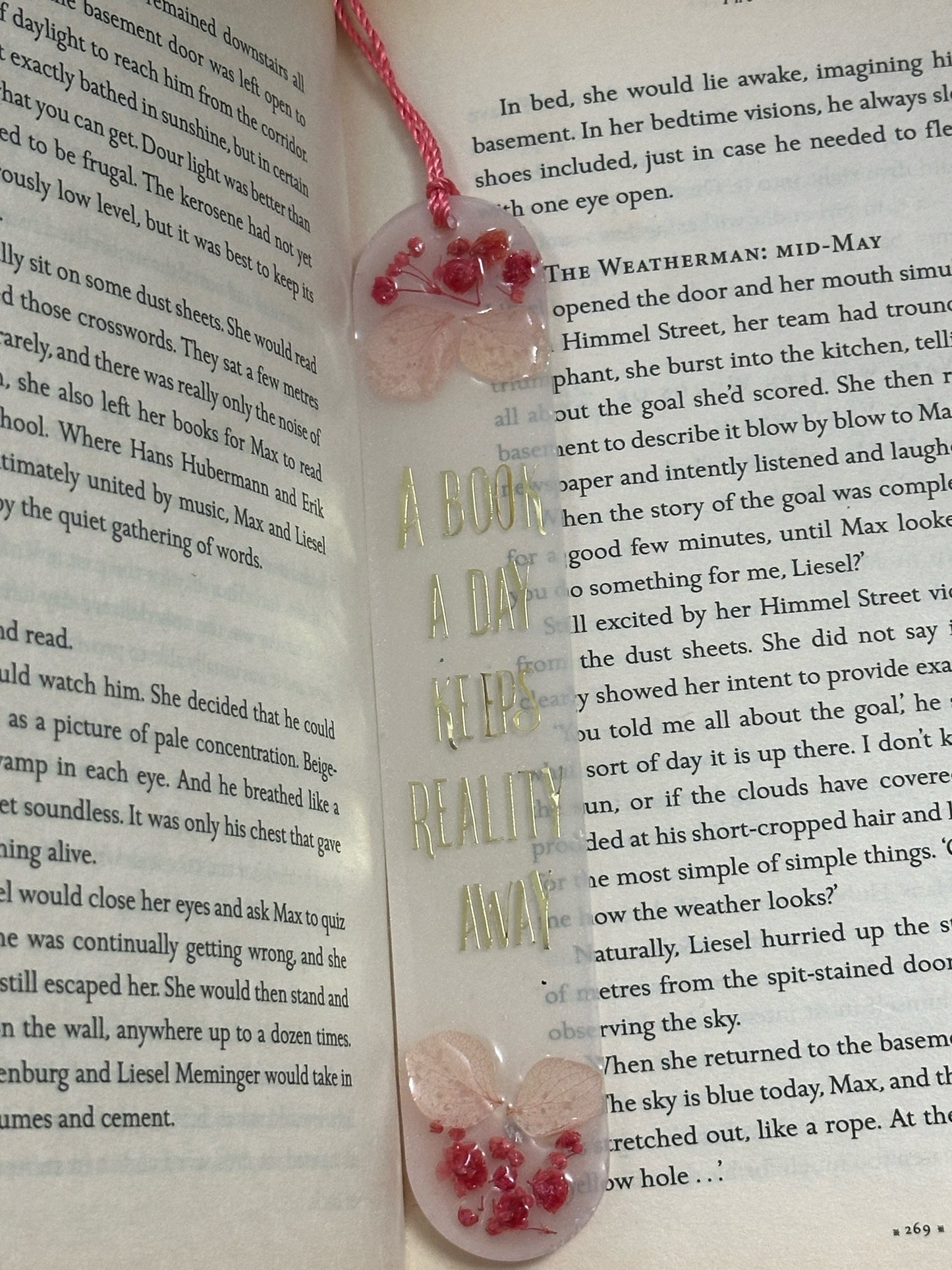 Pressed Flower Resin Bookmark